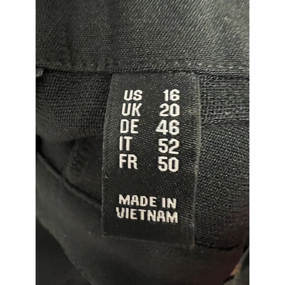 H By Halston Women Black Dress Pants 16 Machine Wash Career Work Dressy - Picture 6 of 8